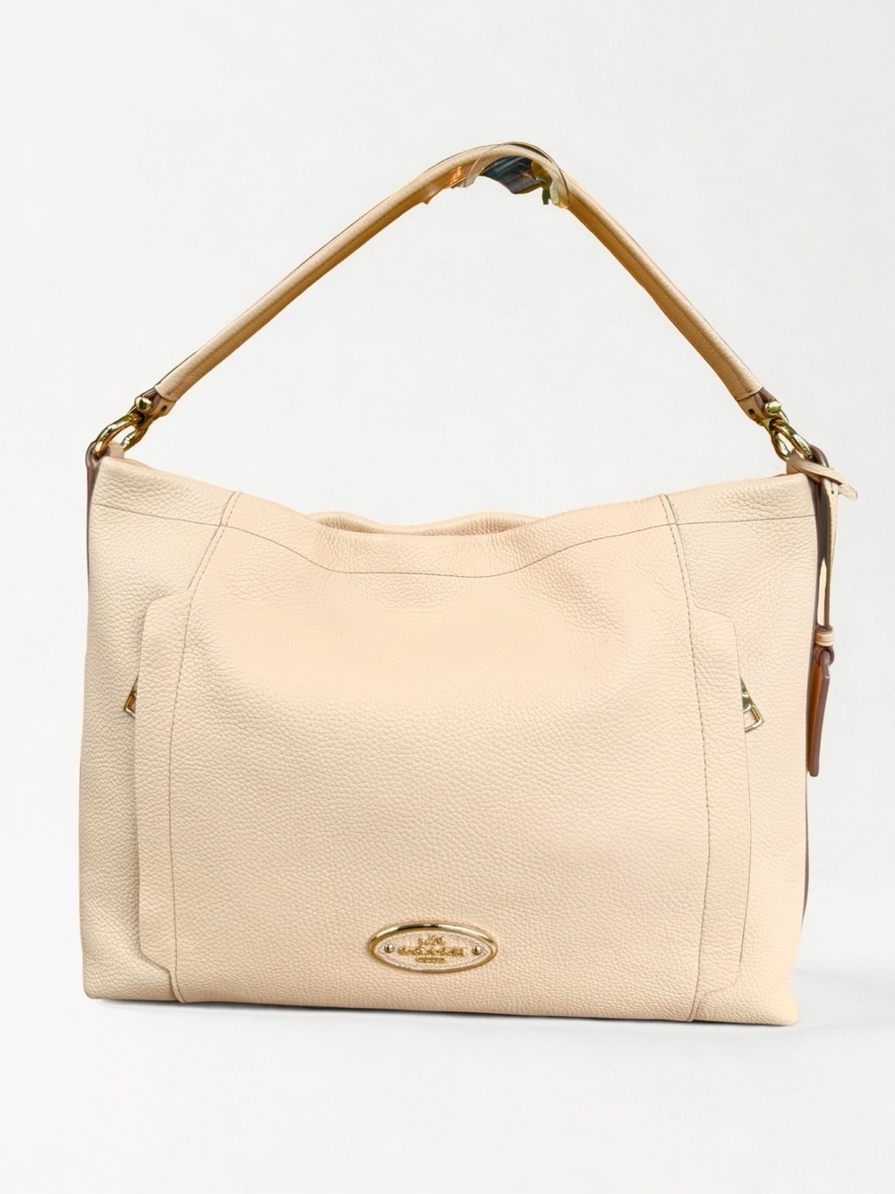 Coach Blush Pink Pebble Leather Hobo 2-way Shoulder Bag- Very Good Condition - Picture 3 of 9